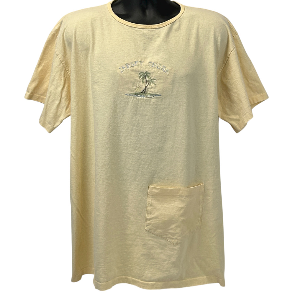 Vintage 90s Jersey Shore Cover Up T Shirt New Jersey Yellow Unisex One Size 2XL